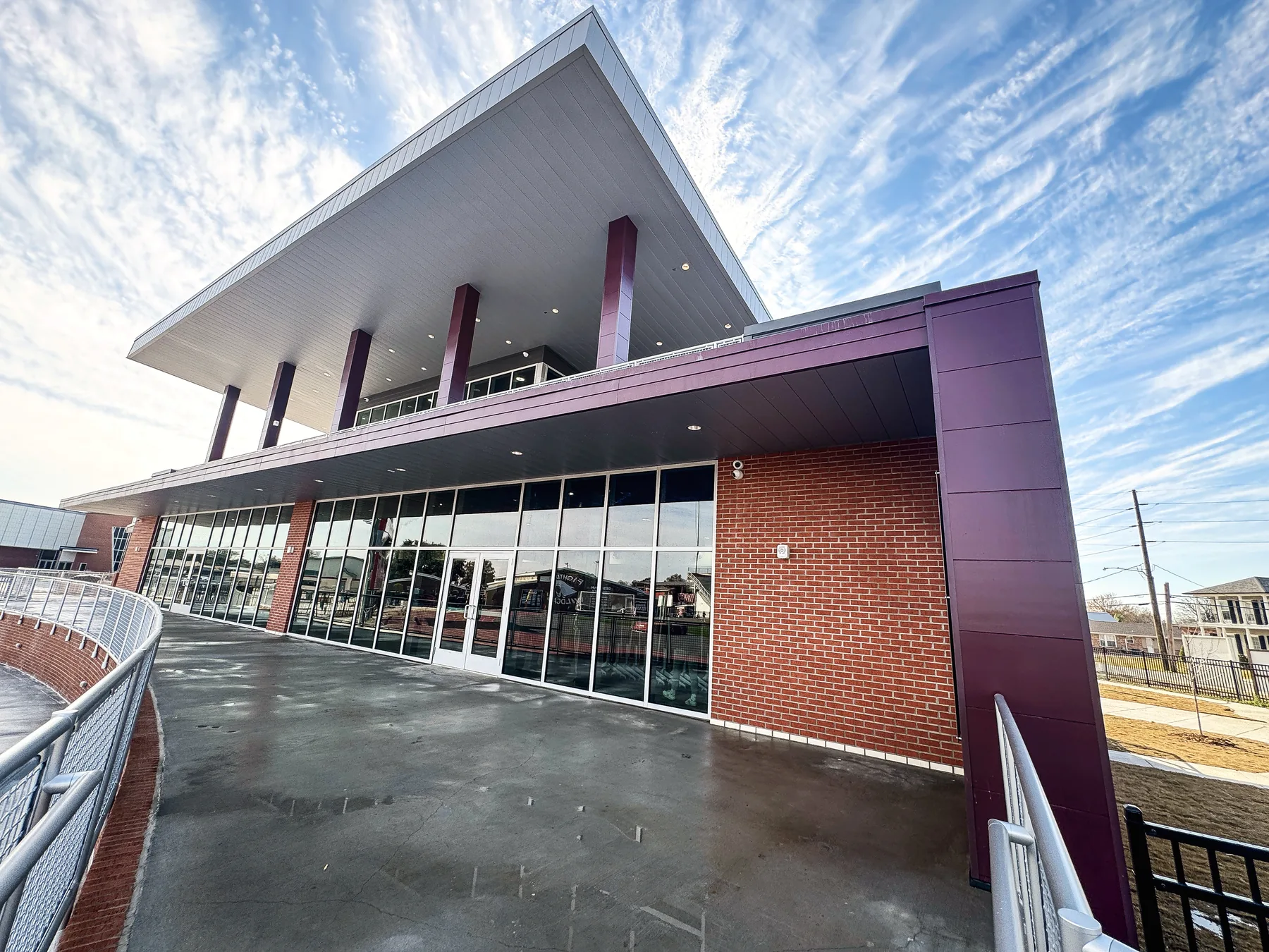 DHS Alumni Center — Lamar building construction (canopy)