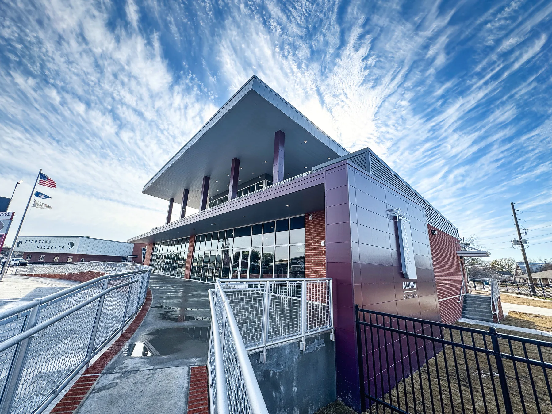 DHS Alumni Center — Lamar building construction (exterior)