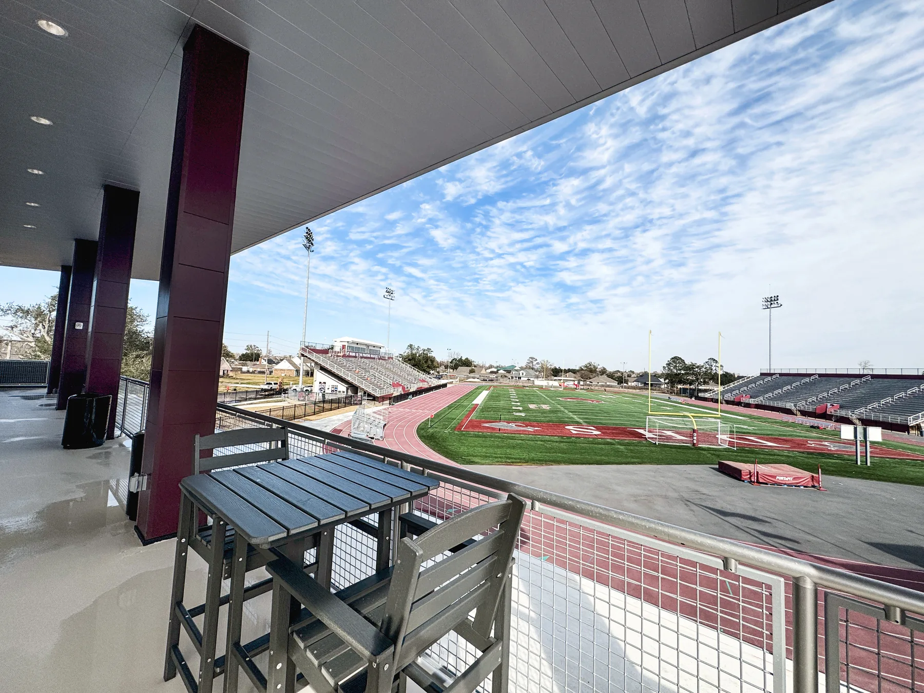 DHS Alumni Center — Lamar building construction (terrace)