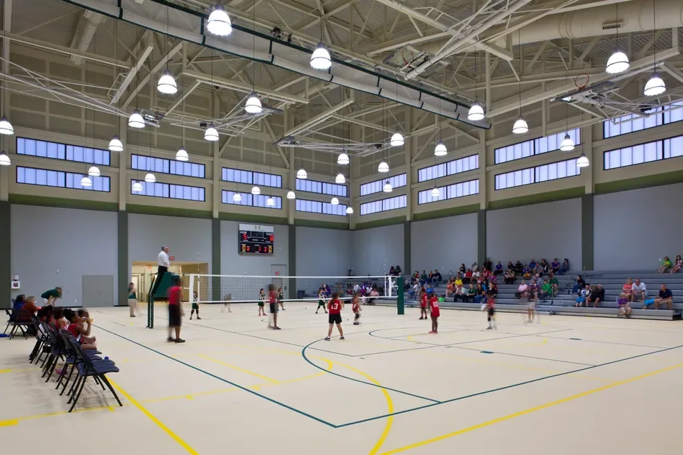 Edward A. Dufresne Community Center — Lamar building construction (interior)