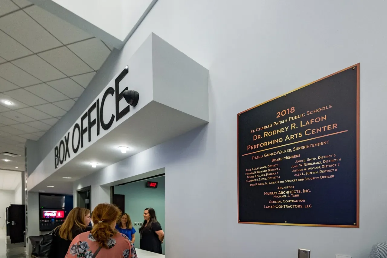 Dr. Rodney R. Lafon Performing Arts Center — Lamar building construction (lobby)