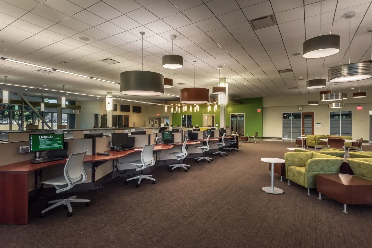 Marvin B. Thames Hall — Resource Learning Center — Lamar building construction (interior)