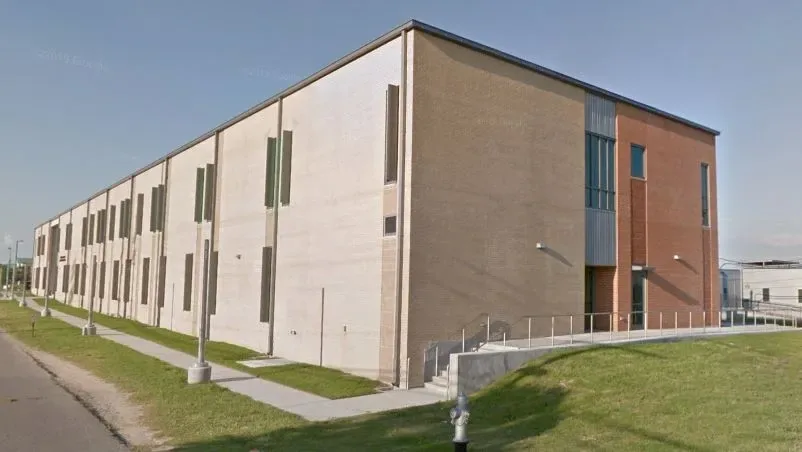 Millie M. Charles School of Social Work (SUNO) — Lamar building construction (exterior)