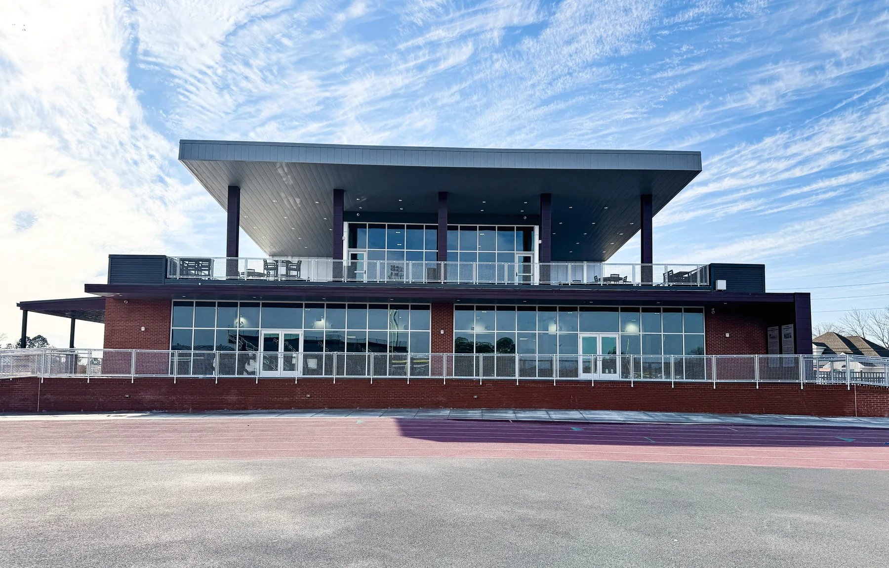 DHS Alumni Center exterior — Lamar building construction, Louisiana